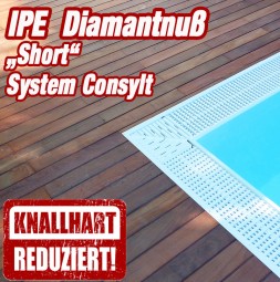 Aktion - Holzterrasse Ipe Diamantnuss Short System CONSYLT