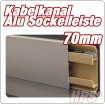 Alu Sockelleisten 70mm Kabelkanal Stck 270cm