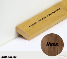 Schweizerleiste Nussbaum lackiert -Bund 24lfm